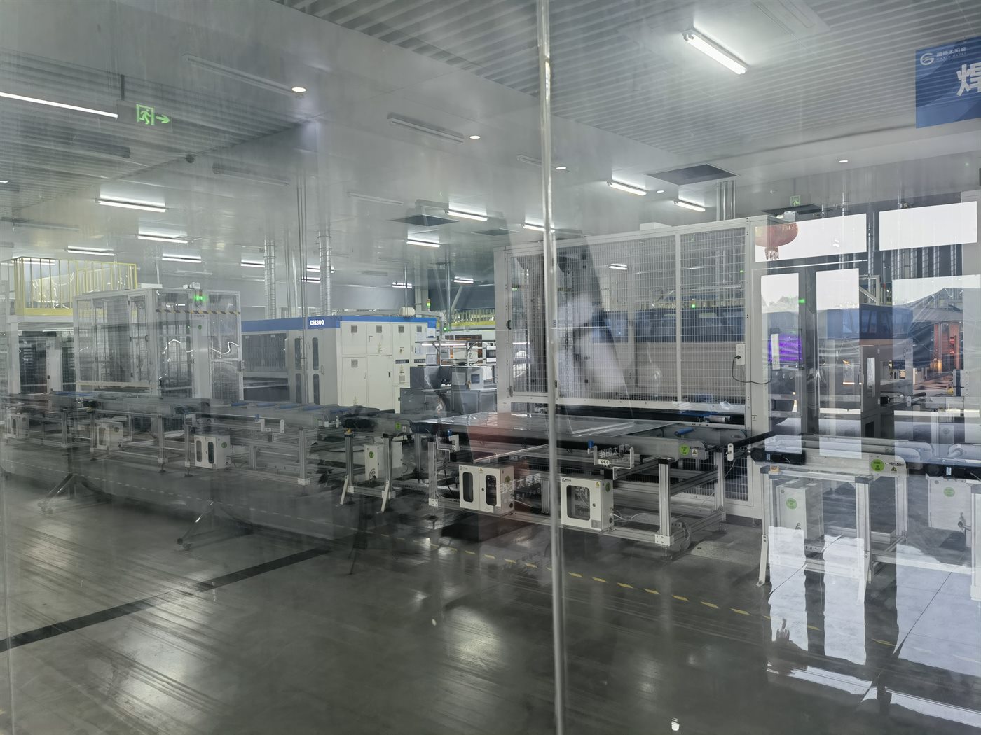 Solar-panel production line visited by a Cambodia-based client in China
