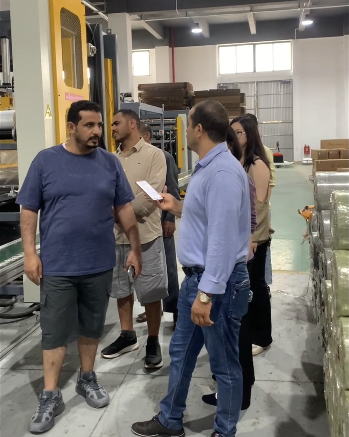 Kenya buyer visiting a furniture factory in Foshan with the local team